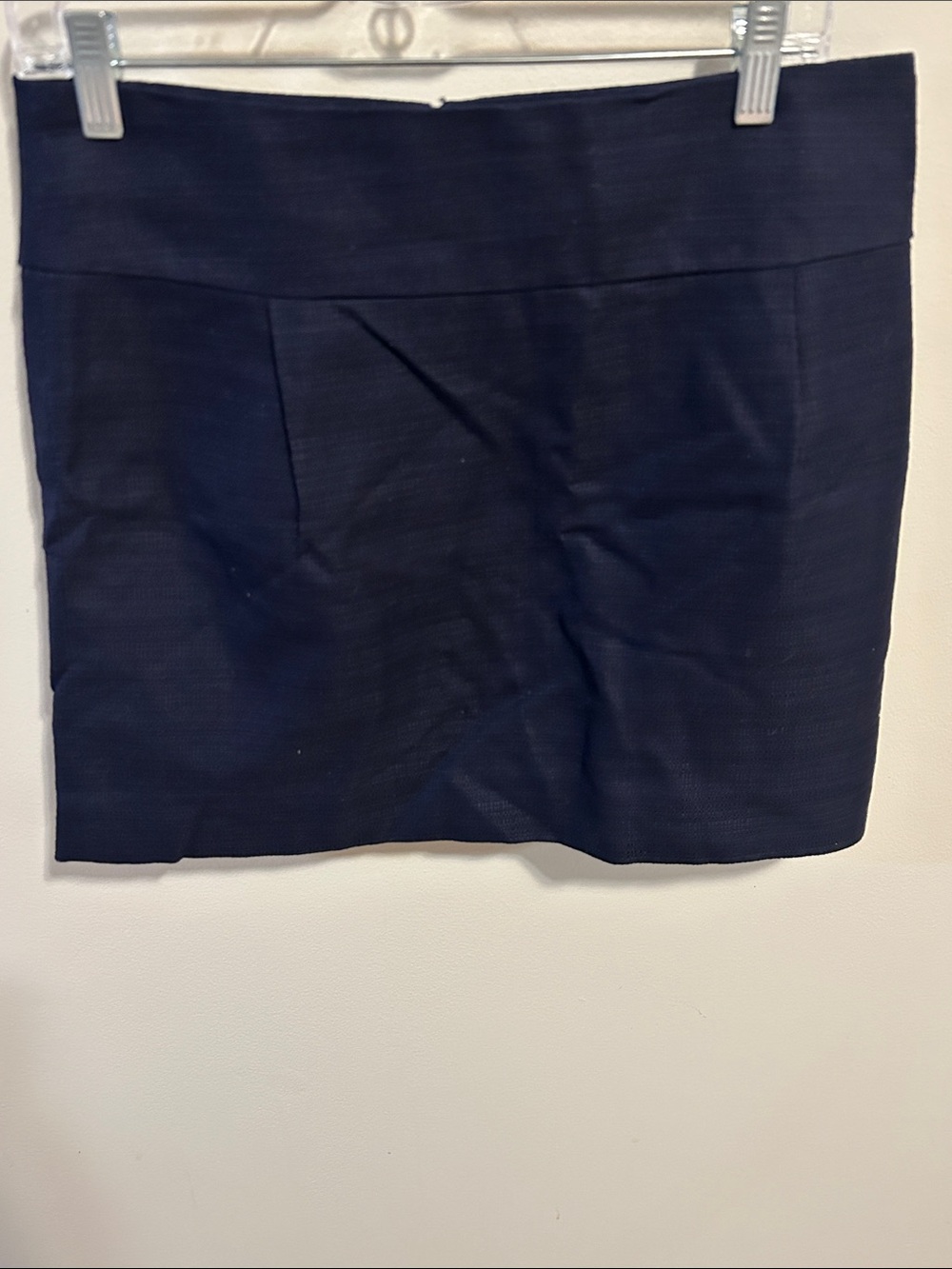 J. Crew Navy Blue Textured Cotton Mini Skirt Size 6